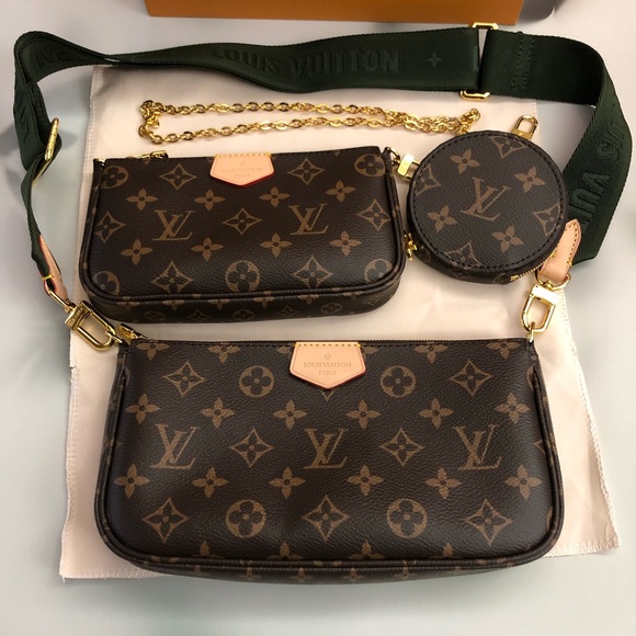 Louis Vuitton Monogram Crossbody Bag Set - Brown and Gold - Picture 1 of 12